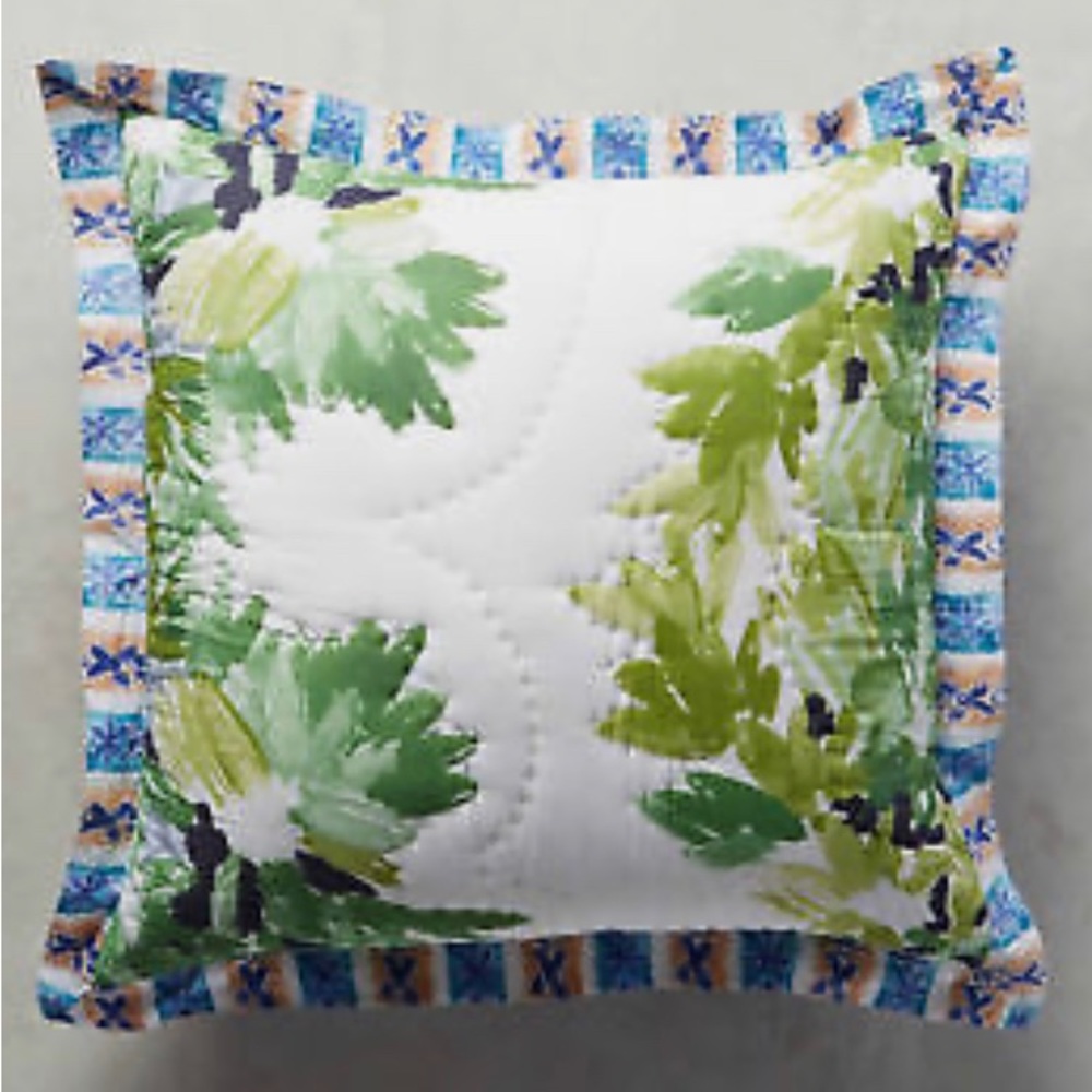 Anthropologie Pillow Sham Cover Set of 4 Spice Island Pattern